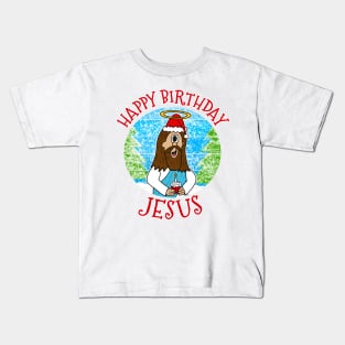 Happy Birthday Jesus Christmas Christian Church Xmas 2022 Kids T-Shirt